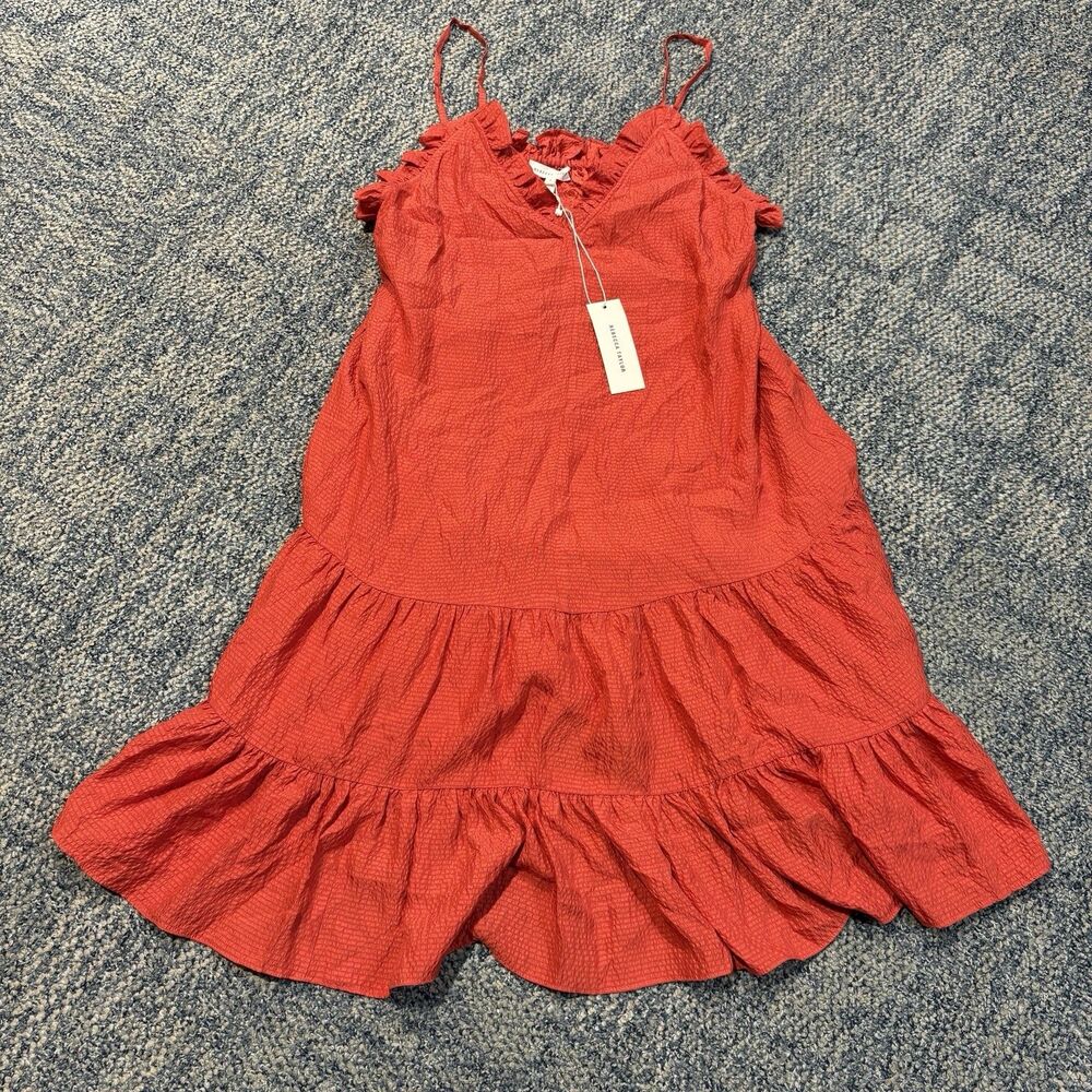 NWT Rebecca Taylor Sleeveless Sick Slip Dress Red/Cerise Sz 2 Summer Light $350